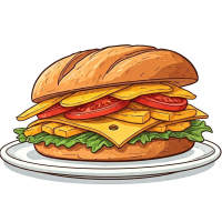 Sandwich Crispy si cartofi prajiti Fast Food la Pizza Rustic din Târgu Mureş