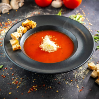 Supă cremă de roșii mediteranean 350 g SUPE CREMĂ la Rexo LunchBox din Târgu Mureş