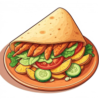 Shaorma de pui la lipie Fast Food la Pizza Rustic din Târgu Mureş