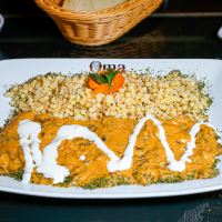 Tocana ciuperci cus cus/muratura/paine/desert Meniu la Omamix din Târgu Mureş