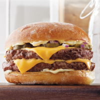 Double Cheeseburger Box 480 g BURGER BOX (PRODUSE NOI, RĂCORITOARE INCLUSĂ) la Rexo LunchBox din Târgu Mureş