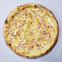 NEW ! Pizza Carbonara 1390 g PIZZA PARTY 50 cm (REȚETĂ NOUĂ) la Rexo LunchBox din Târgu Mureş