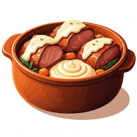 Ciolan de porc la cuptor cu sos de hrean Mancăruri gătite si minuturi la Pizza Rustic din Târgu Mureş