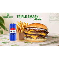 Meniu Triplu Smash Meniuri la Burger House din Târgu Mureş